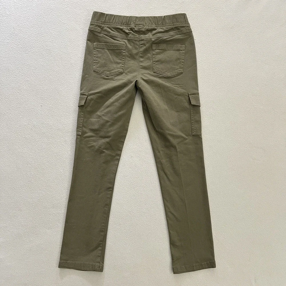 NWT Hanna Andersson Girl Utility Cotton Stretch Pants Expedition Green 140 US 12